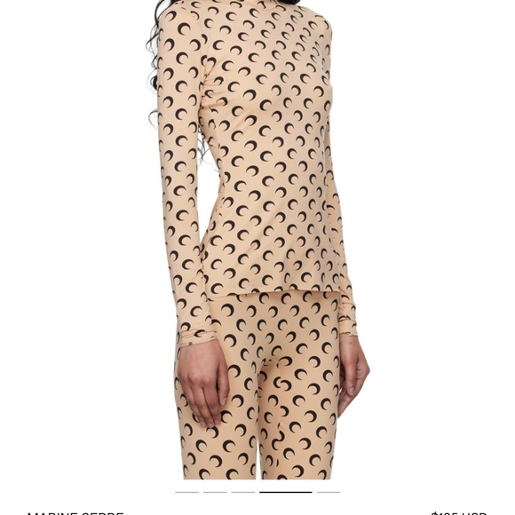 Tan all over moon print top - Picture 5 of 11